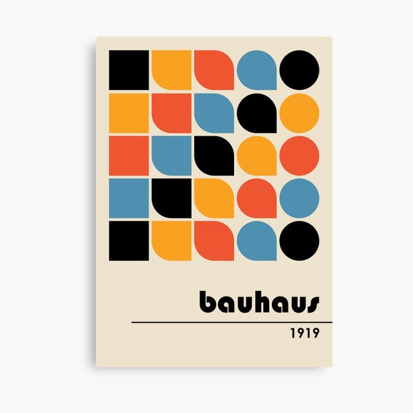 Item preview, Bauhaus homage Modern Gallery Abstract Colorful Shape Minimalist Print designed and sold by AtelierDiKoko.