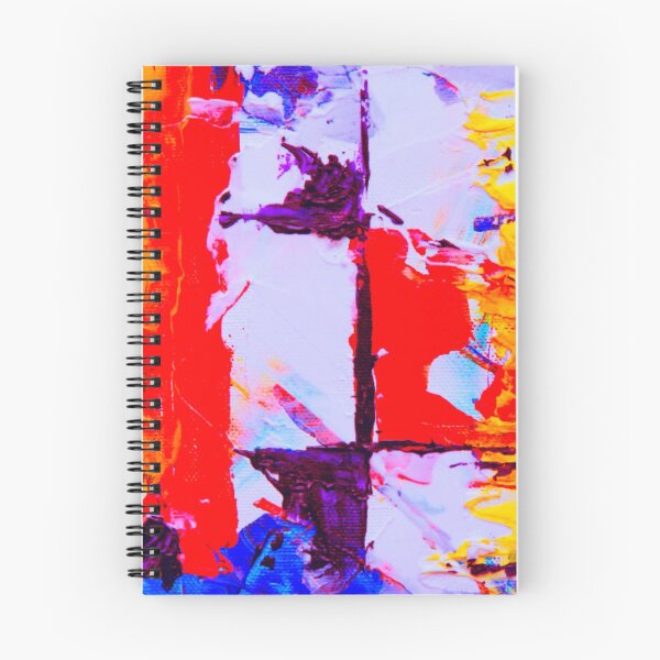 Item preview, Technicolor abstract art work - acrylic painting -  red, blue,purple, white and yellow designed and sold by hasbeenz.