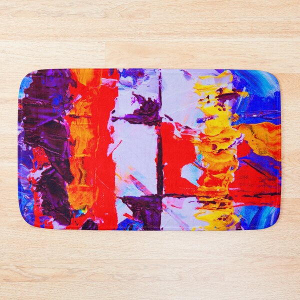Item preview, Technicolor abstract art work - acrylic painting -  red, blue,purple, white and yellow designed and sold by hasbeenz.