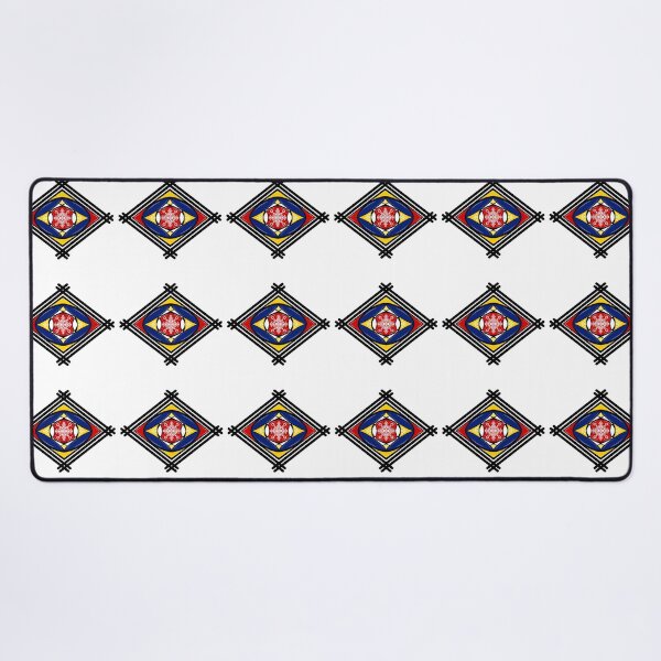 Geometric African Style Design Desk Mat