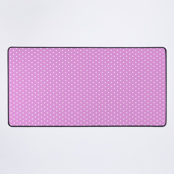 Purple Background With White Polka Dots Desk Mat
