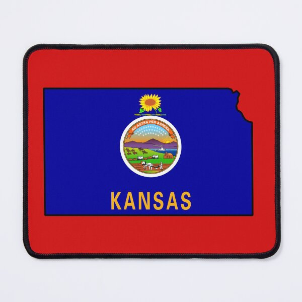Item preview, U,S, STATE FLAGS/OUTLINES - KANSAS designed and sold by WOOFANG.