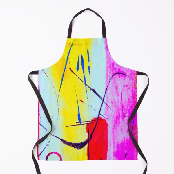 Item preview, Technicolor abstract art work - acrylic painting -  red, blue,pink, white and yellow designed and sold by hasbeenz.