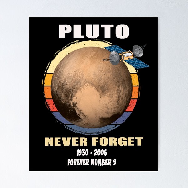 Item preview, Planet Pluto Forever Number 9, Retro Vintage, Planet, Pluto designed and sold by ThommyBLN.