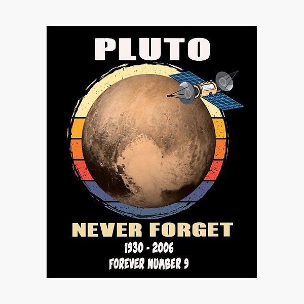 Item preview, Planet Pluto Forever Number 9, Retro Vintage, Planet, Pluto designed and sold by ThommyBLN.