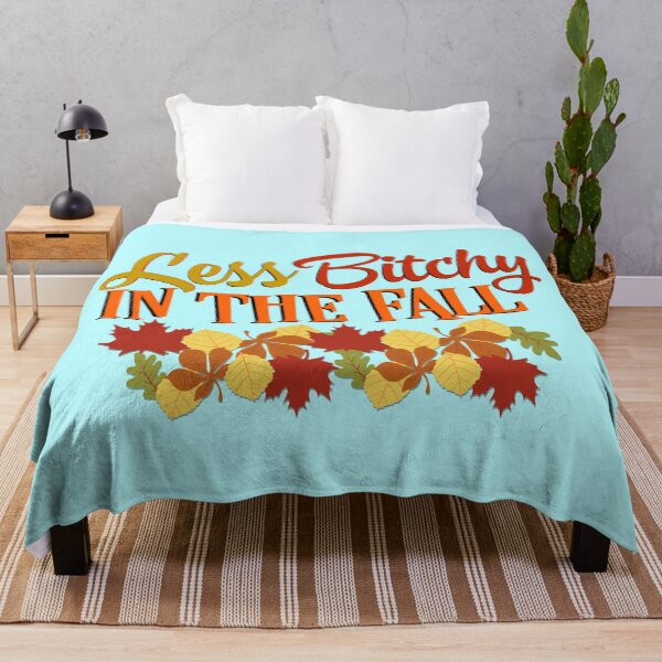 Item preview, Less Bitchy In The Fall , Funny Autumn Quote designed and sold by MJDezigns.