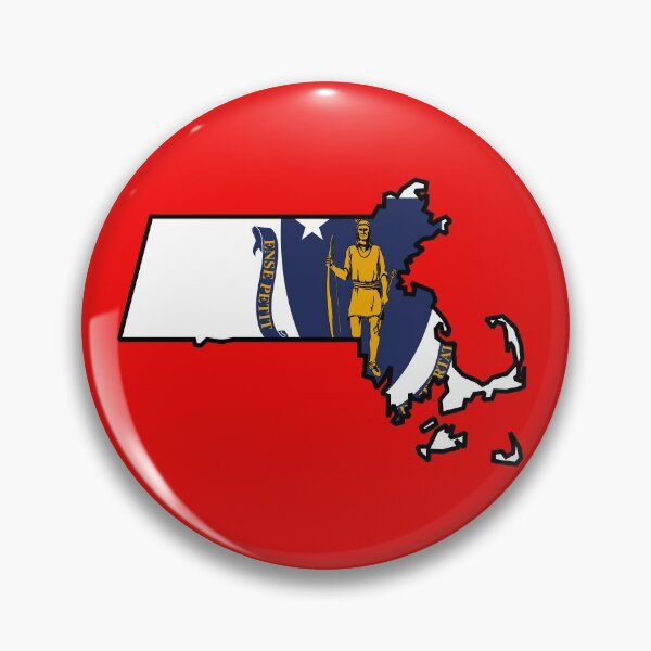 Item preview, U.S. STATE FLAGS/OUTLINES - MASSACHUSETTS designed and sold by WOOFANG.