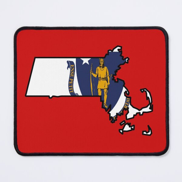 Item preview, U.S. STATE FLAGS/OUTLINES - MASSACHUSETTS designed and sold by WOOFANG.