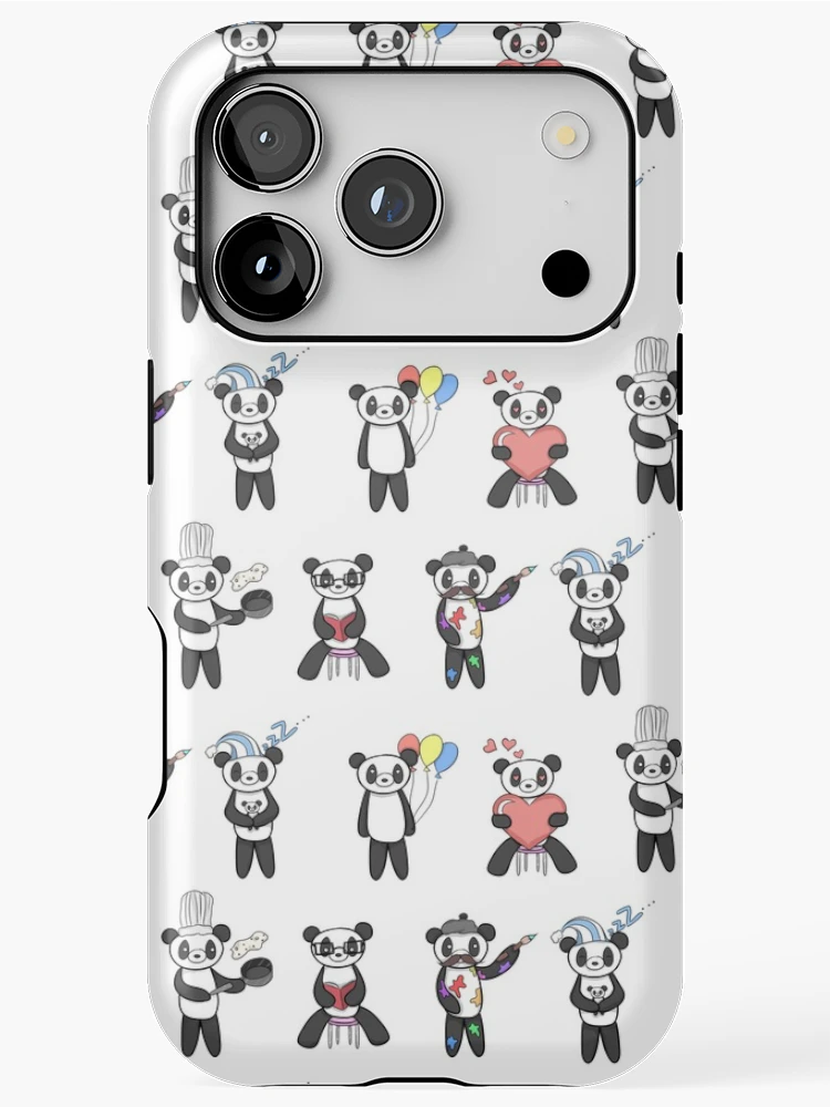 Thumbnail 1 of 4, iPhone Case, Panda Pattern Smaller designed and sold by InkItOut.