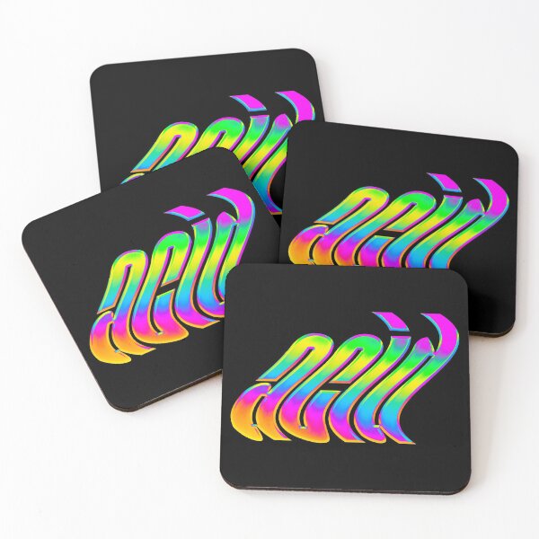 Item preview, ACID HOLOGRAPHIC | Psychedelic Drippy Typography designed and sold by FRESHTRASH.