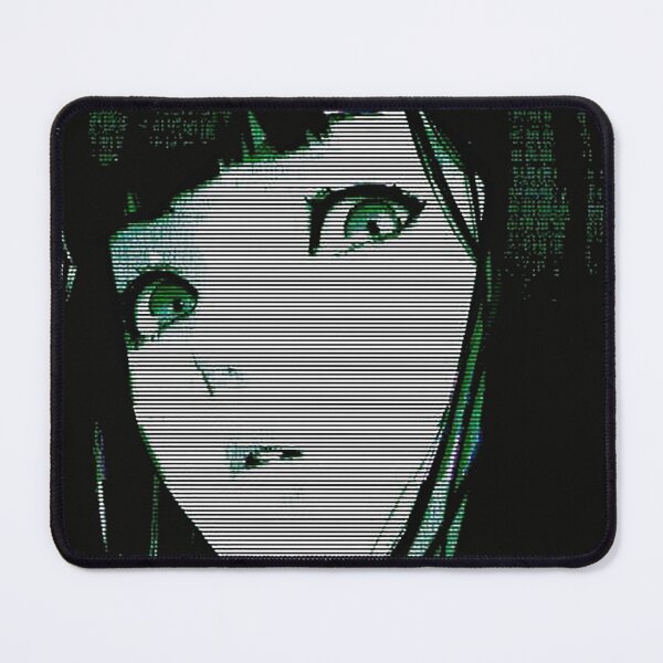 Vaporwave Cyberpunk Japanese Anime Style Girl Mouse Pad