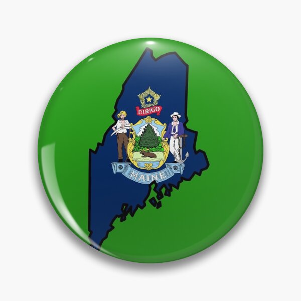 Item preview, U.S. STATE FLAGS/OUTLINES - MAINE designed and sold by WOOFANG.
