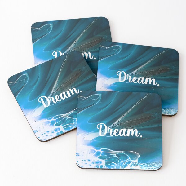 Item preview, Stunning Blue Fluid Art Acrylic Pour Dream Positive Affirmation  designed and sold by CrystalCoast.