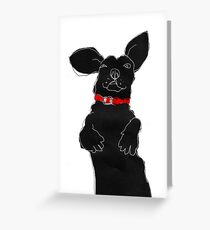 red collar Greeting Card