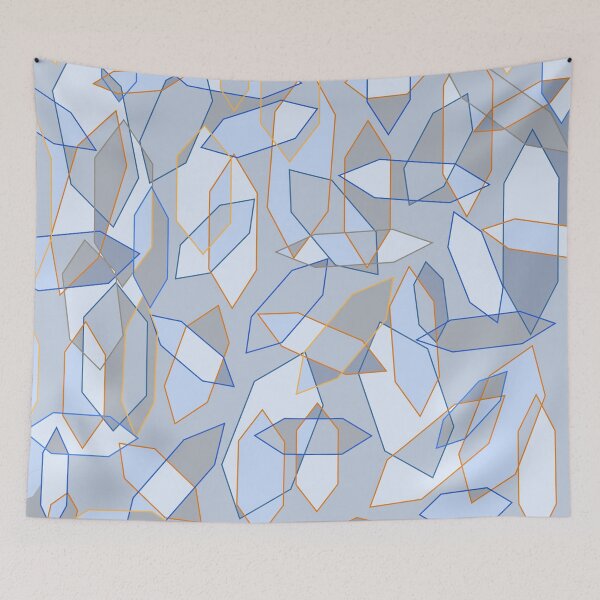 Item preview, Retro Blue Crystals designed and sold by ArtMeetsPizza.