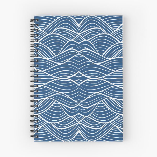 Item preview, Ocean Blue Wave Drawing Abstract Optical Illusion Pattern designed and sold by bubblyshades.
