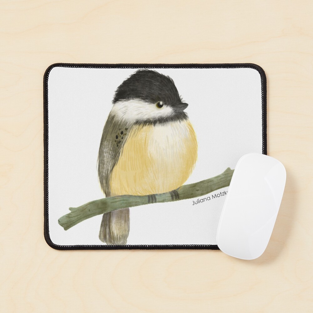 Black capped chickadee bird Mouse Pad