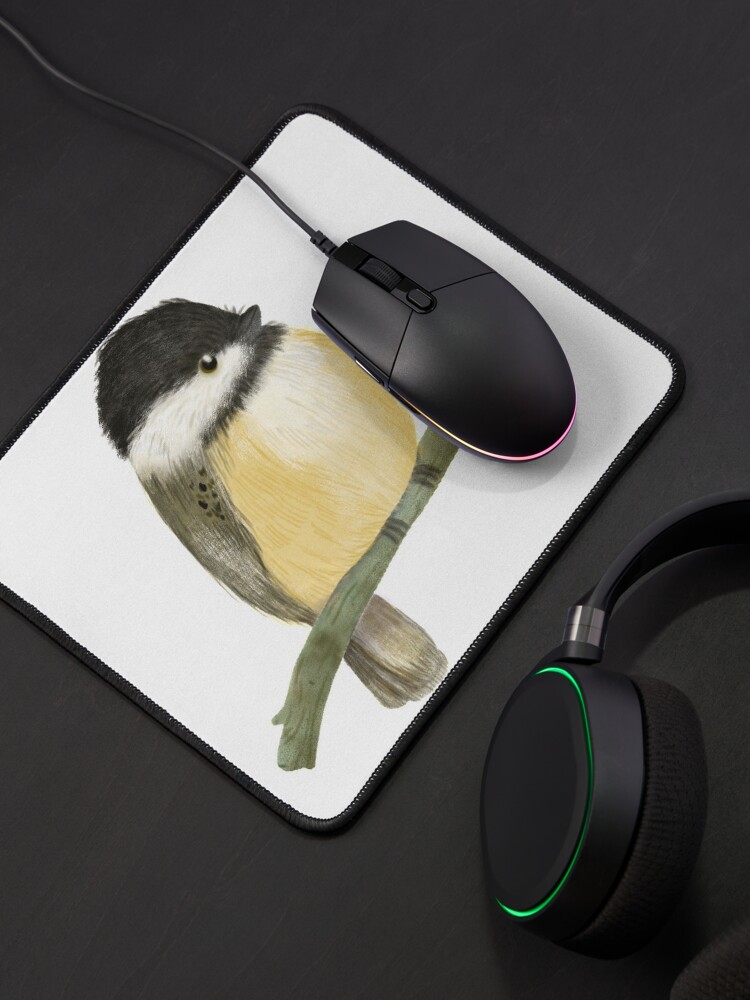 Alternate view of Black capped chickadee bird Mouse Pad