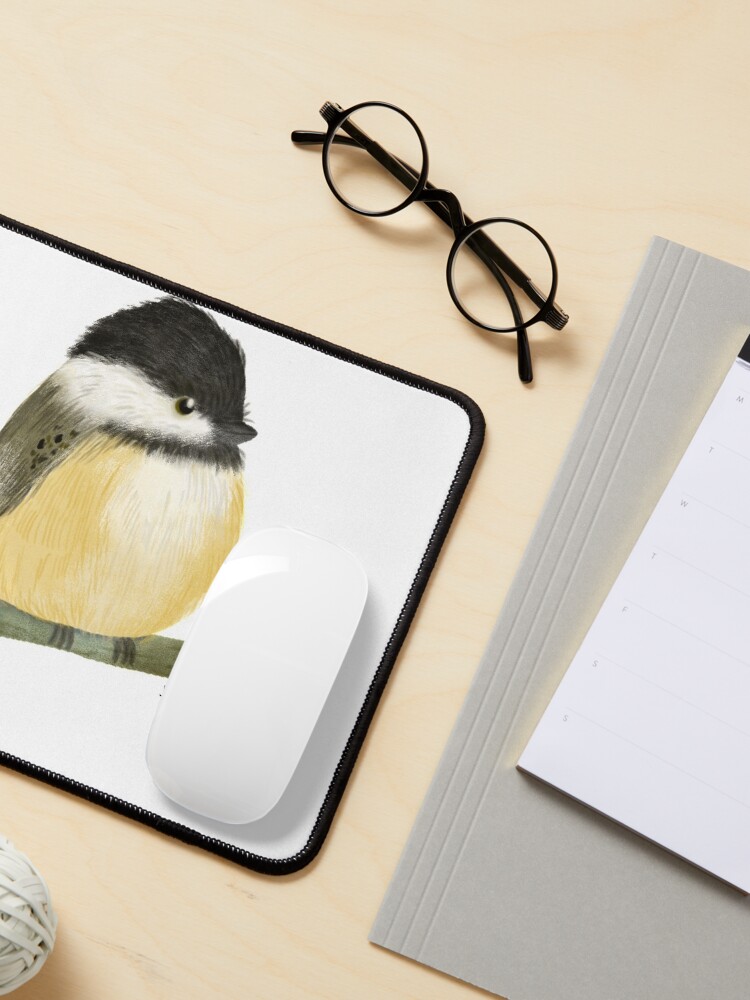 Alternate view of Black capped chickadee bird Mouse Pad
