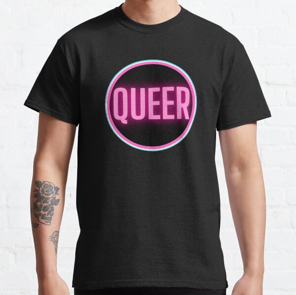 Queer - Trans Flag, Black Background Classic T-Shirt