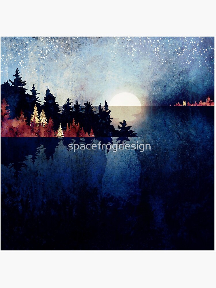 Autumn Moon Reflection by spacefrogdesign