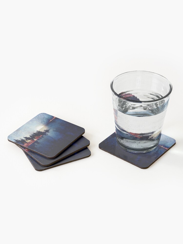 Alternate view of Autumn Moon Reflection Coasters (Set of 4)