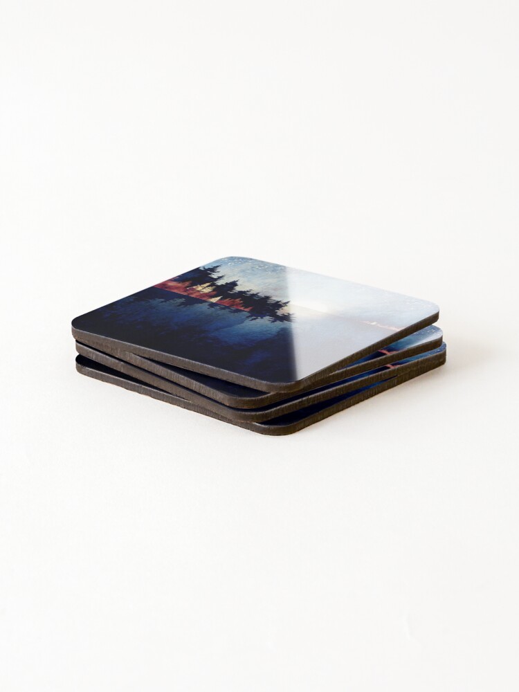 Alternate view of Autumn Moon Reflection Coasters (Set of 4)
