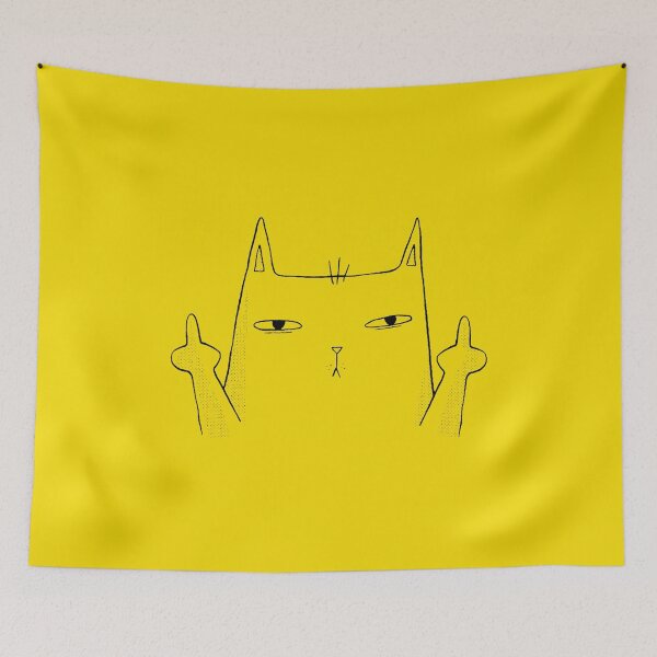 Item preview, I Do What I Want Funny Adult Humour Cat Middle Finger Meme designed and sold by zacben.