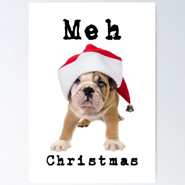 Item preview, Meh Christmas - Grumpy Dog Christmas Merch designed and sold by Funkykex.