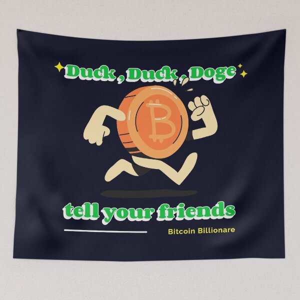 Item preview,  Funny bitcoin running Duck, Duck, Doge - Crypto Investing designed and sold by BearMrktGenius.