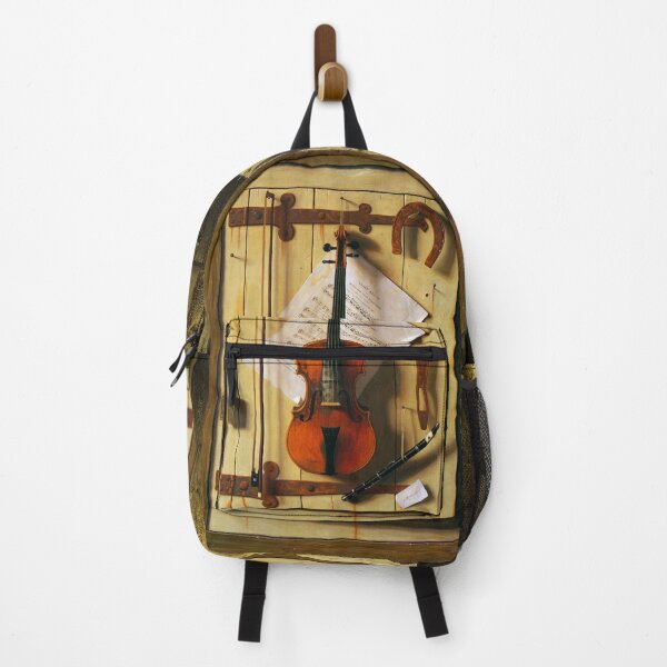 Item preview, STILL LIFE VIOLIN,FLUTE AND MUSIC Rustic Wood designed and sold by BulganLumini.
