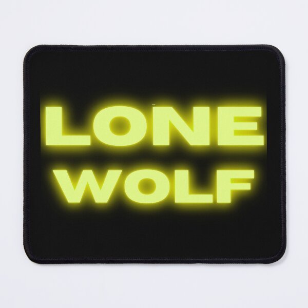 Item preview, Lone Wolf - Yellow Neon Text On Black Background designed and sold by cgroenewald.