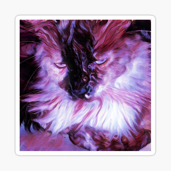 Kitty Abstract Sticker
