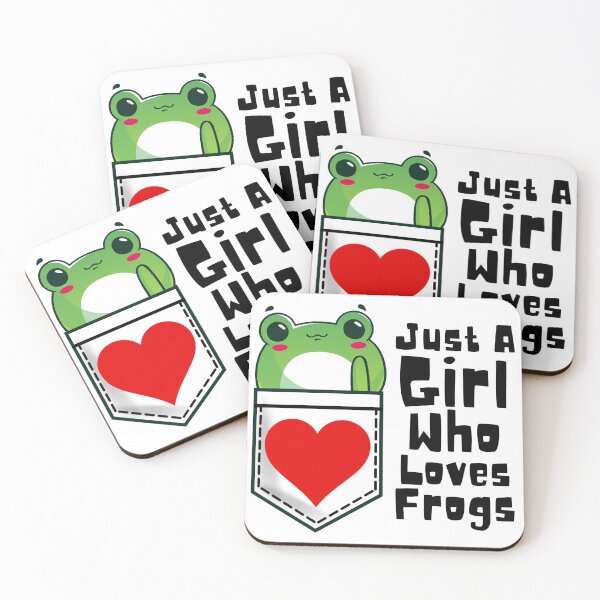 Item preview, Just A Girl Who Loves Frogs Cute Kawaii Frog In A Pocket designed and sold by Onewivnacher.