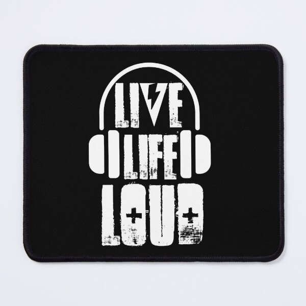 Item preview, Cool Live Life Loud With Headphones Attractive Musical Quote designed and sold by Funwithmusic.