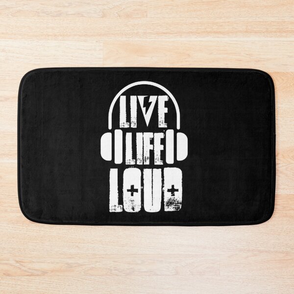 Item preview, Cool Live Life Loud With Headphones Attractive Musical Quote designed and sold by Funwithmusic.