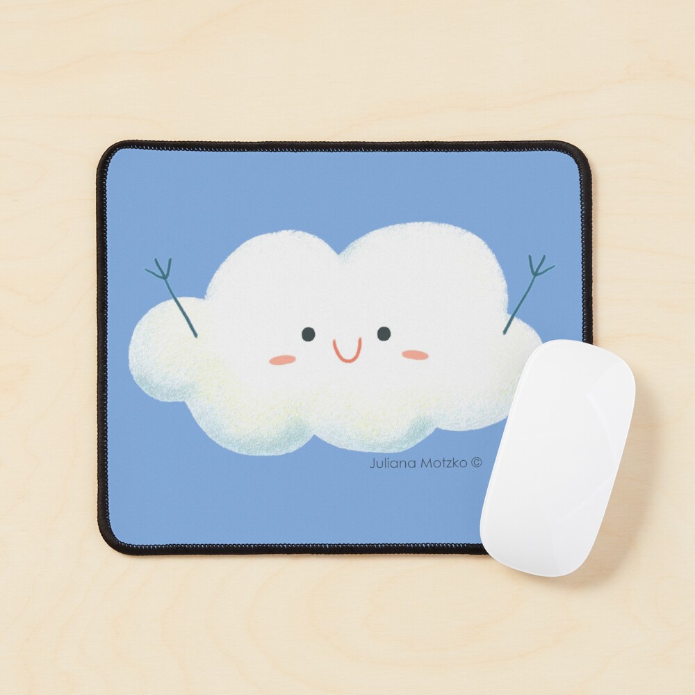 Happy Hug Cloud Mouse Pad