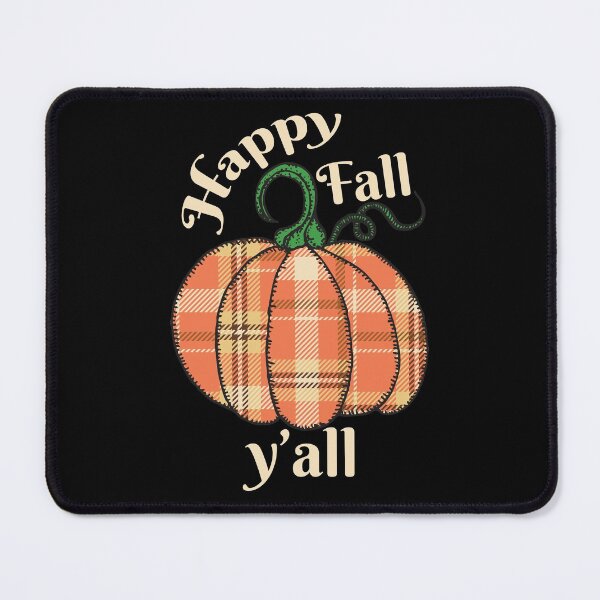 Item preview, Happy Fall Y'all Pumpkin Thanksgiving Buffalo Plaid Pumpkin (black) designed and sold by dass-art.