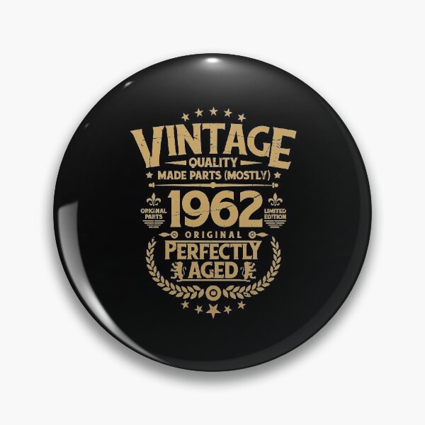 Item preview, Vintage Birthday Tee Funny Shirt For Him 1962 Perfectly Aged designed and sold by Orange Pieces.