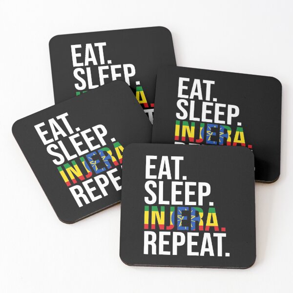Item preview, Eat Sleep Injera Repeat Flatbread Lovers Injera Bread Lover designed and sold by Nessshirts.
