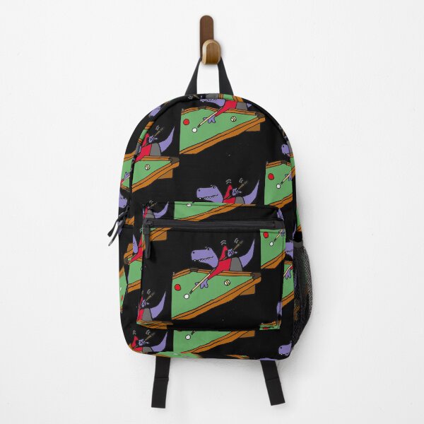 Item preview, Funny T-rex Dinosaur Playing Pool Cartoon designed and sold by Nature's Fancy.