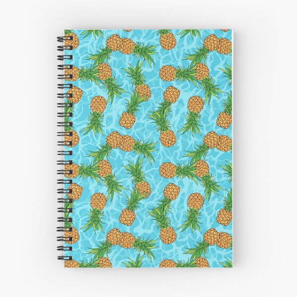 Artikelvorschau, Ananas, die auf dem Ozean schwimmt, tropisches nahtloses Muster, handgezeichnetes Design entworfen und verkauft von mituturi.