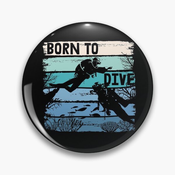 Item preview, Born to dive diving diver retro saying design designed and sold by brunsch-print.