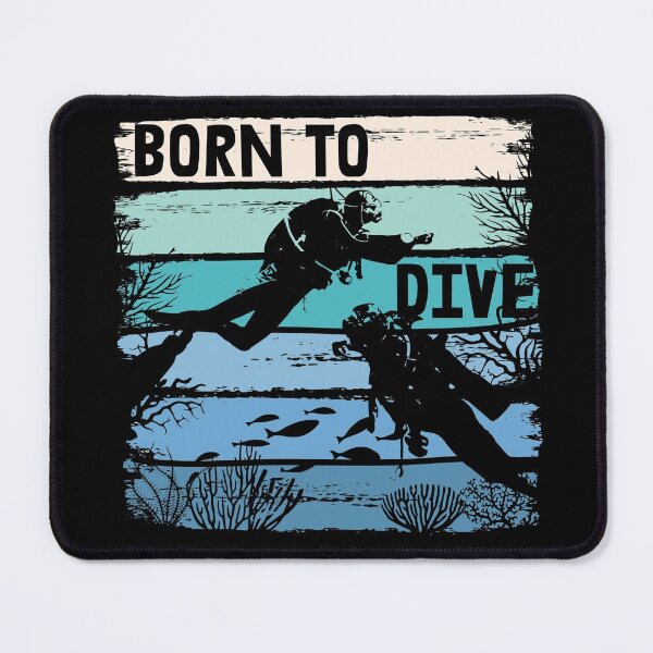 Item preview, Born to dive diving diver retro saying design designed and sold by brunsch-print.