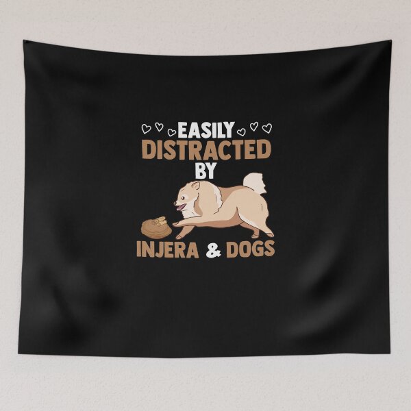 Item preview, Funny Easily distracted By Injera And Dogs Flatbread Lovers designed and sold by Nessshirts.