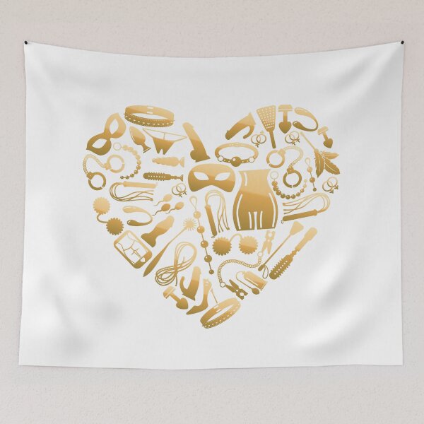 Item preview, sex icons heart BDSM adult accessories  designed and sold by Sya Prints.