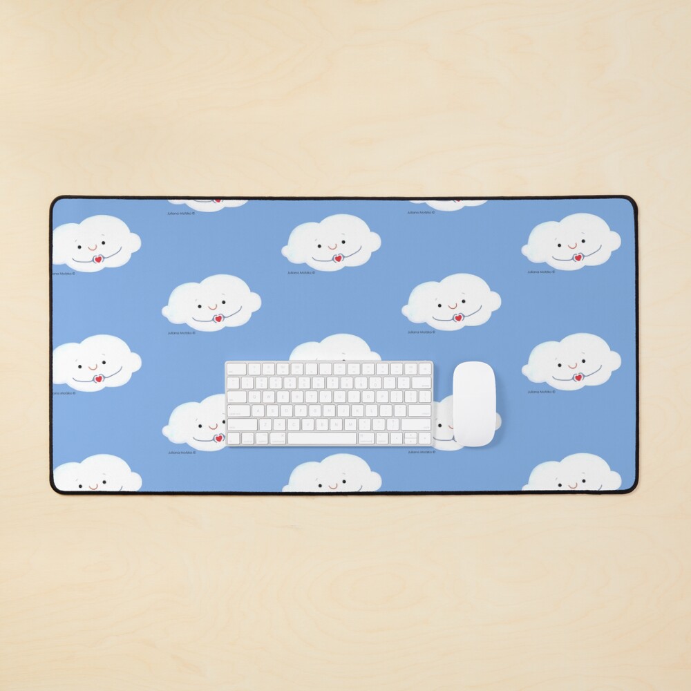 Cloud doing a heart with hands Mouse Pad