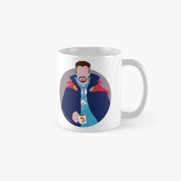 Item preview, Doctor Strange in Winter Parka with OH FOR FOX SAKE Mug designed and sold by cosabe-artwork.