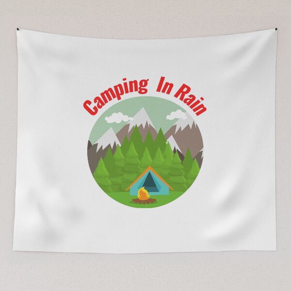 Item preview, Camping In Rain designed and sold by Chanchane Store.