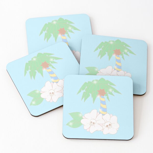 Item preview, Swirly Palm Trees ? (blue and yellow) designed and sold by gross-girl99.